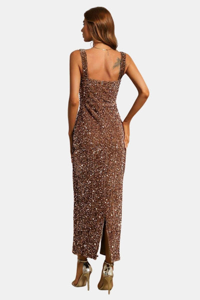 Wendy - Square Neck Sequin Cocktail Dress
