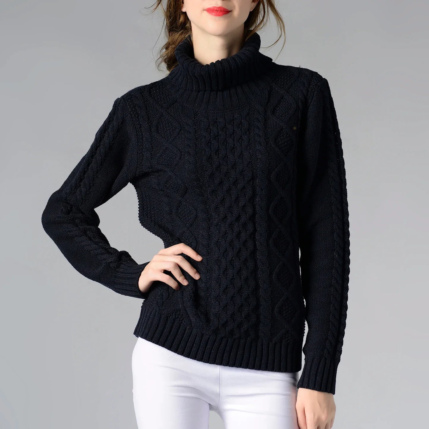 Cable-Knit Turtleneck Sweater | Winter Warmth | Classic Design