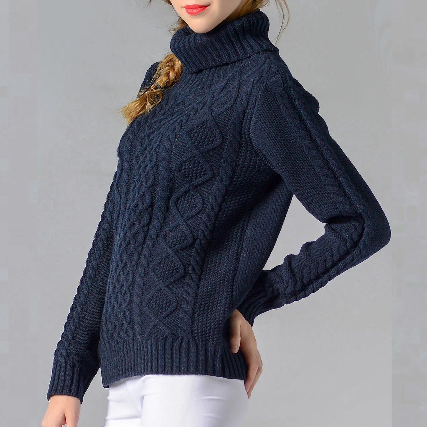 Cable-Knit Turtleneck Sweater | Winter Warmth | Classic Design