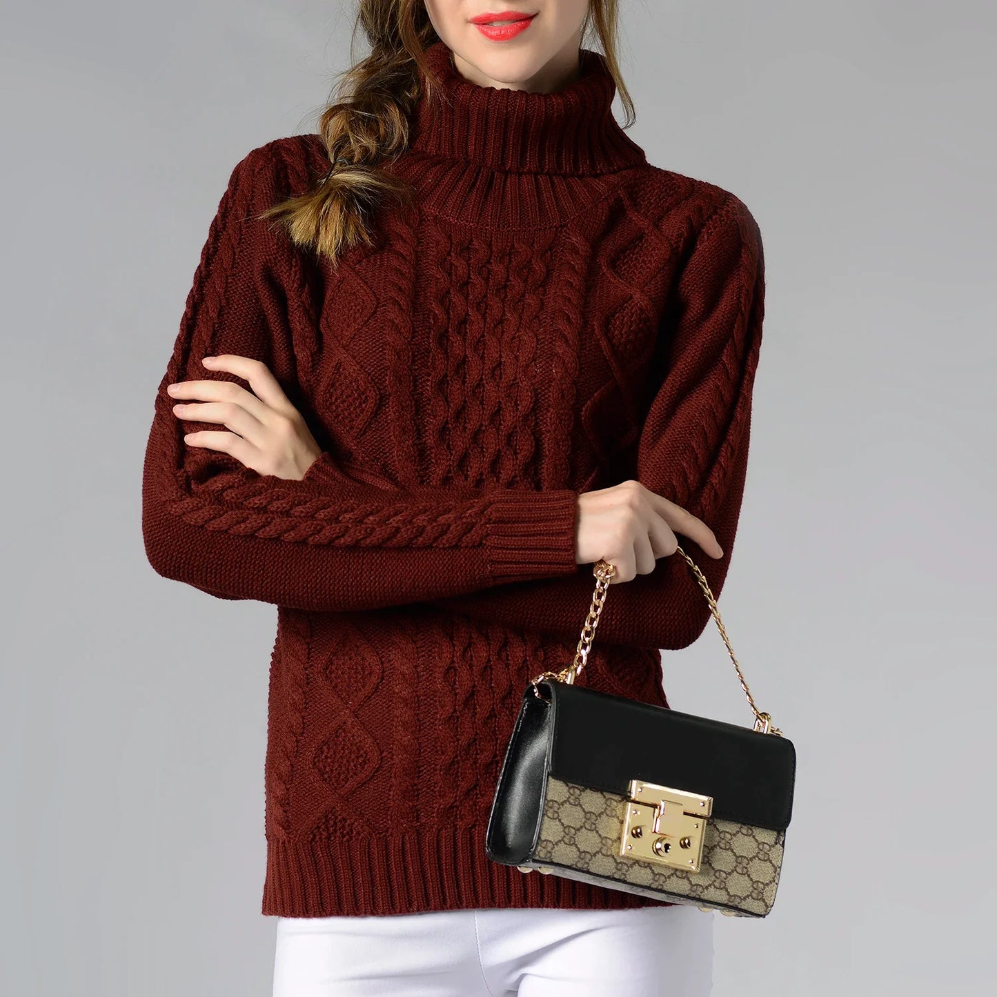 Cable-Knit Turtleneck Sweater | Winter Warmth | Classic Design