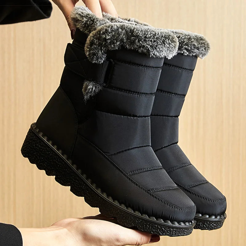 Faux Fur-Lined Snow Boots | Waterproof | Warm and Slip-Resistant