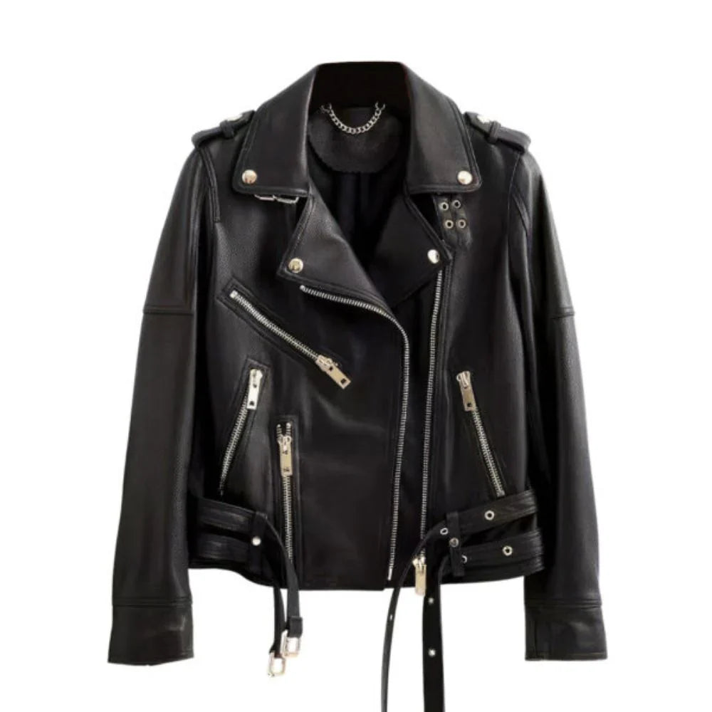 Cropped Faux Leather Biker Jacket | Edgy and Timeless | Bold Design