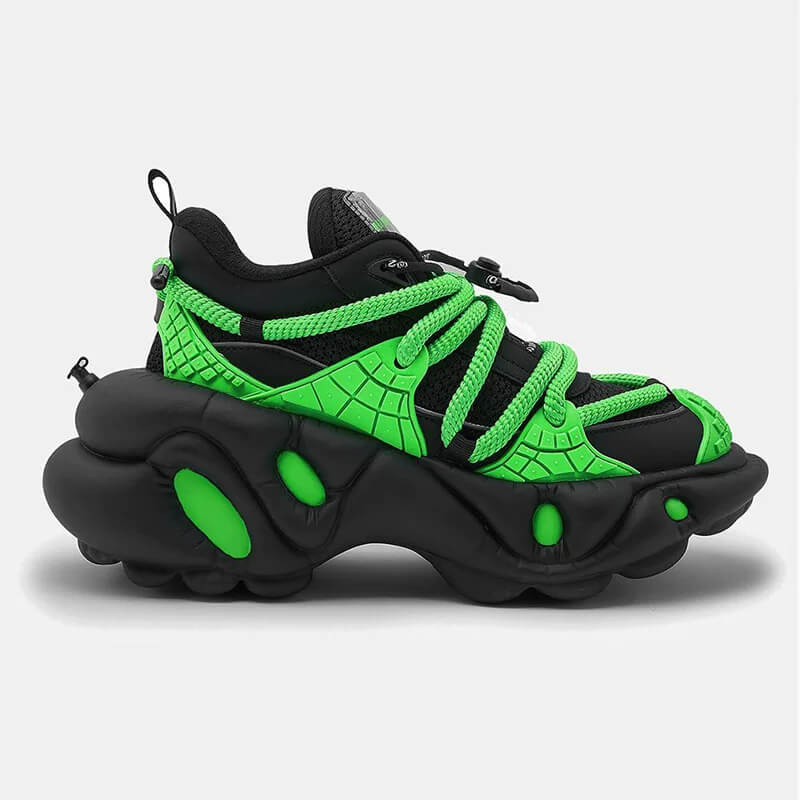 Neon-Accent Chunky Sneakers | Bold Streetwear | Futuristic Design