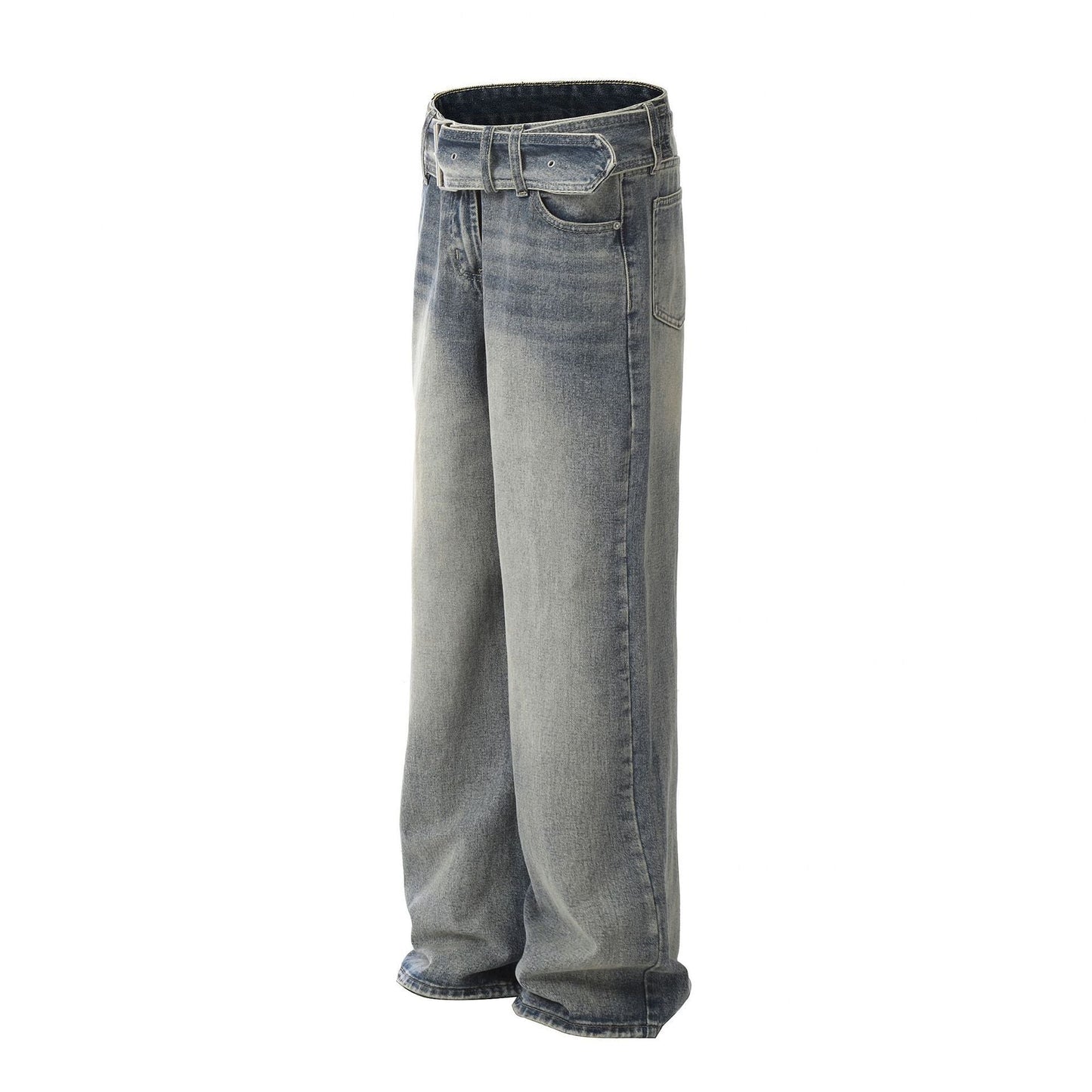 Wide-Leg Washed Denim Jeans | Classic Comfort | Durable and Stylish