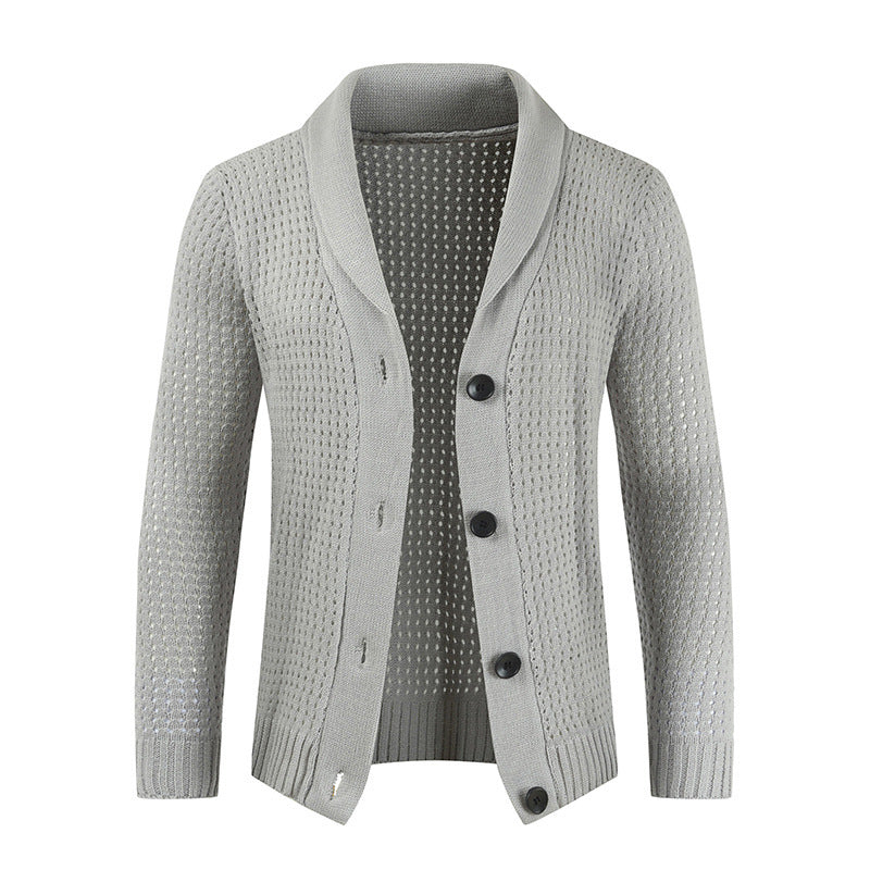 Shawl-Collar Cardigan | Textured Knit | Classic Comfort