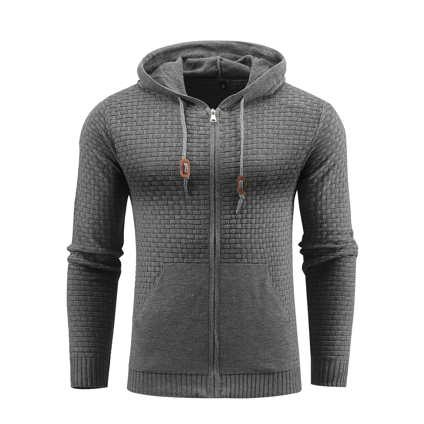 Textured Zip-Up Hoodie | Slim Fit | Casual Comfort