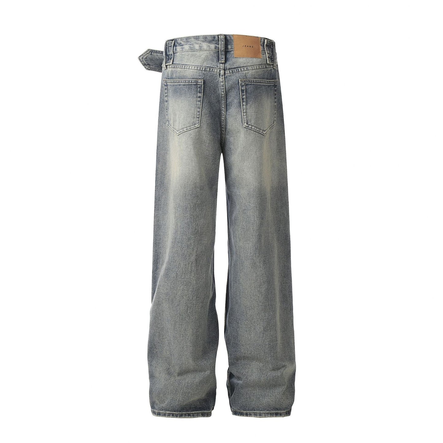 Wide-Leg Washed Denim Jeans | Classic Comfort | Durable and Stylish