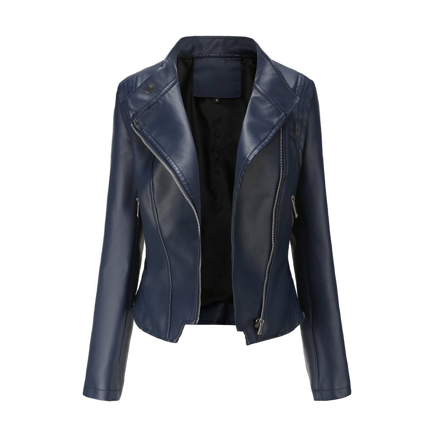 Fitted Leather Jacket | Tailored Fit | Zip Accent