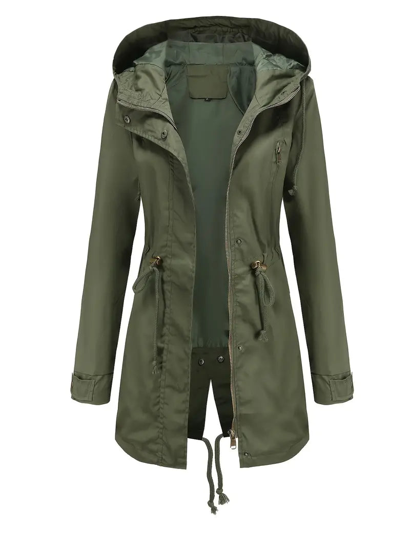 Hooded Drawstring Parka Jacket | Lightweight Warmth | Adjustable Fit | Casual Outdoor Style