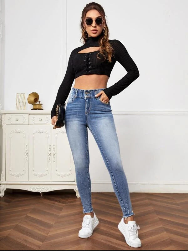 High-Waisted Skinny Jeans | Stretch Denim | Flattering Fit