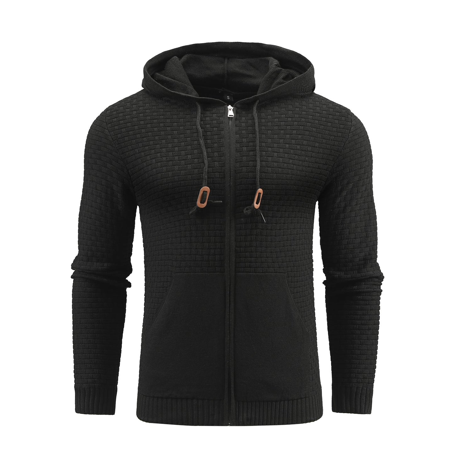 Textured Zip-Up Hoodie | Slim Fit | Casual Comfort