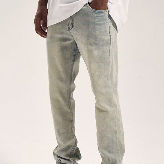 Relaxed-Fit Jeans | Light-Grey Denim | Straight-Leg