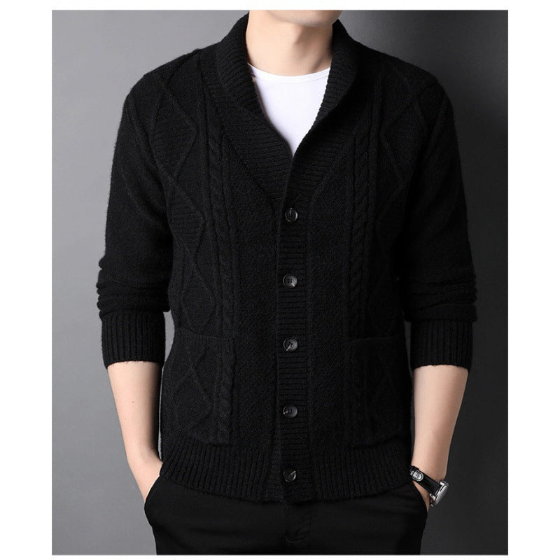 Men's Cable Knit Cardigan | Button-Up | Cozy and Versatile