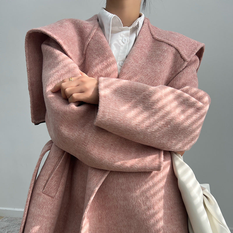 Structured Wool-Blend Coat | Bold Shoulders | Belted Silhouette