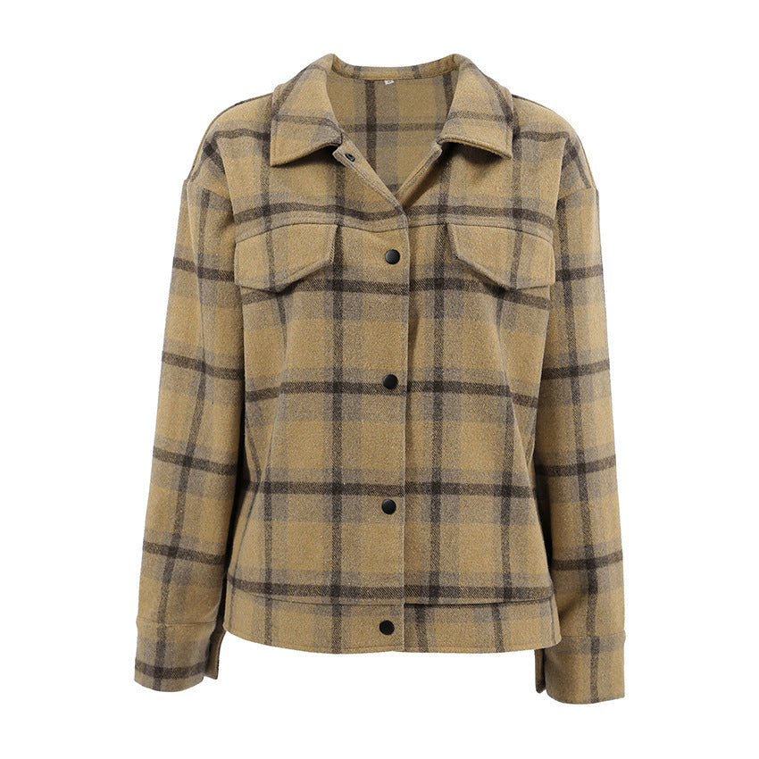 Plaid Wool-Blend Jacket | Relaxed Fit | Timeless Style