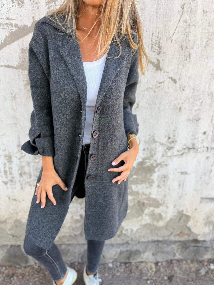 Oversized Hooded Coat | Cozy Comfort | Wool Blend | Casual Outerwear