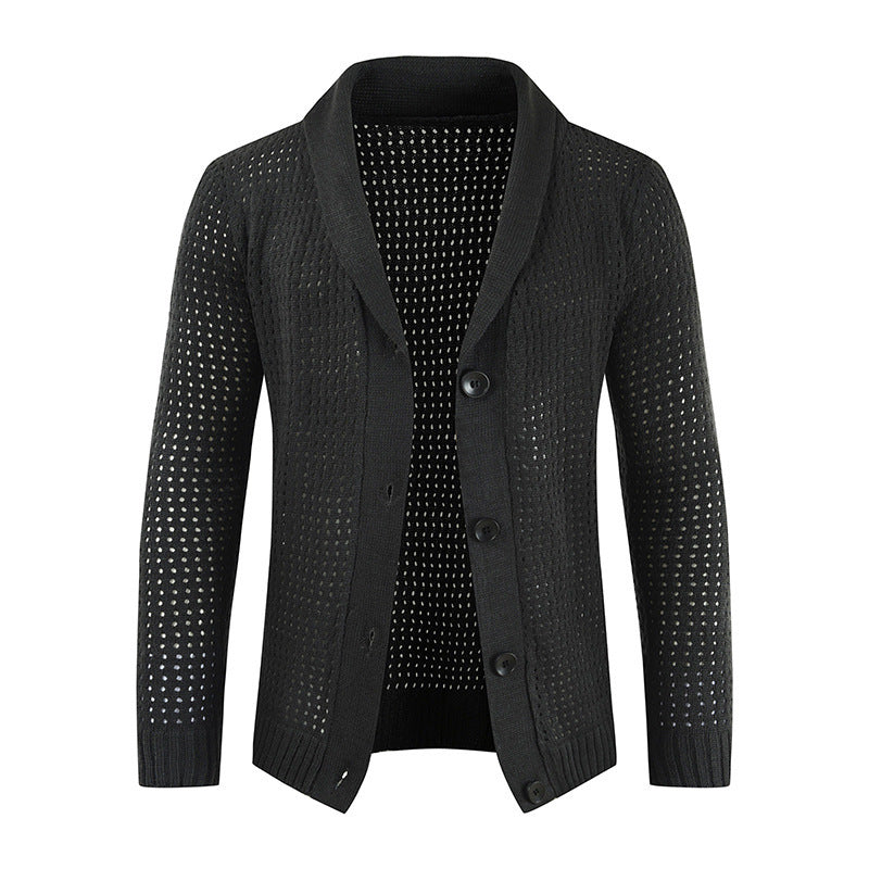 Shawl-Collar Cardigan | Textured Knit | Classic Comfort