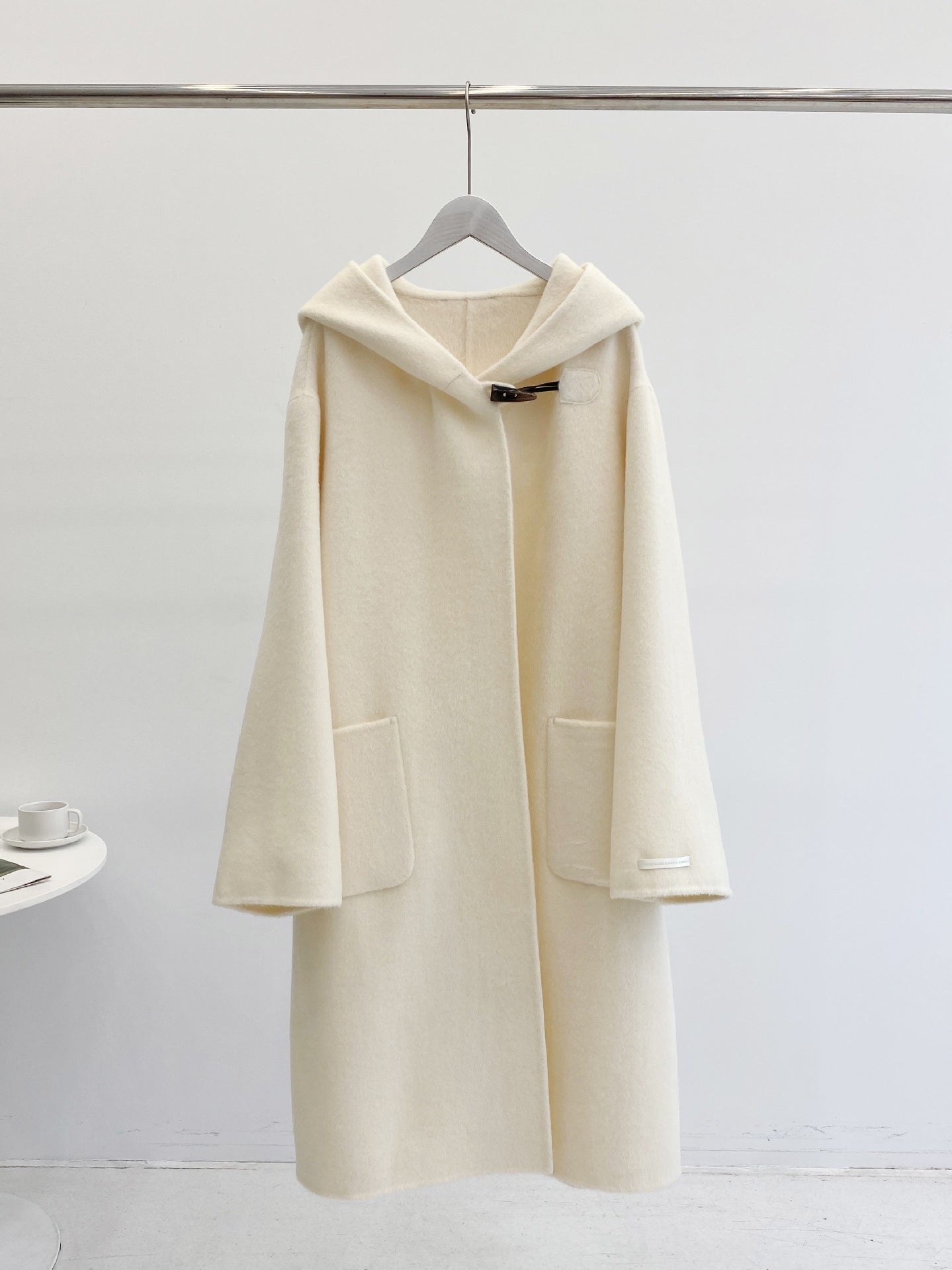 Hooded Wool-Blend Coat | Belted Fit | Timeless Elegance