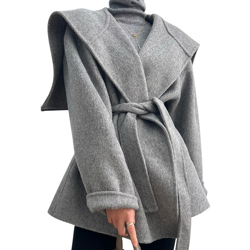 Structured Wool-Blend Coat | Bold Shoulders | Belted Silhouette