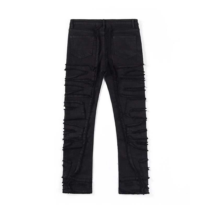 Ruched Skinny Jeans | Textured Denim | Bold and Unique