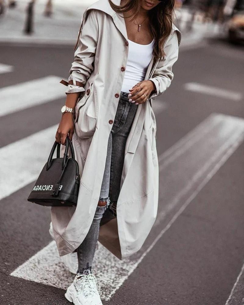 Longline Lightweight Trench Coat | Effortless Style | Relaxed Fit | Modern Casual