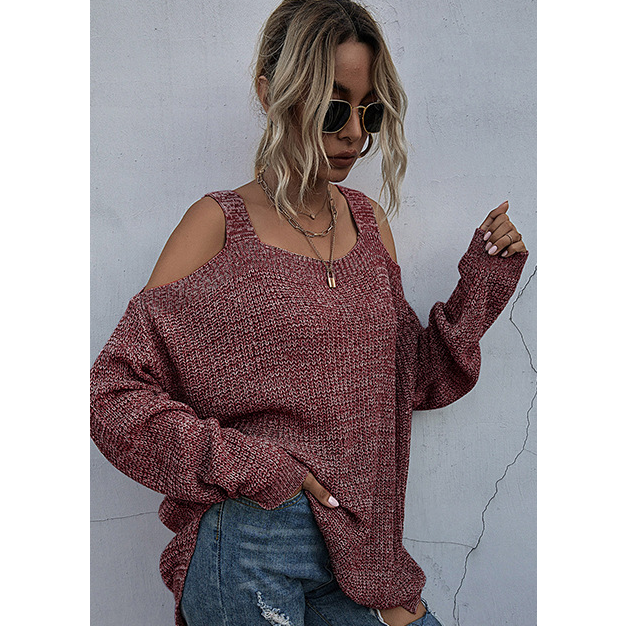 Women's Cold Shoulder Sweater | Relaxed Fit | Trendy and Cozy