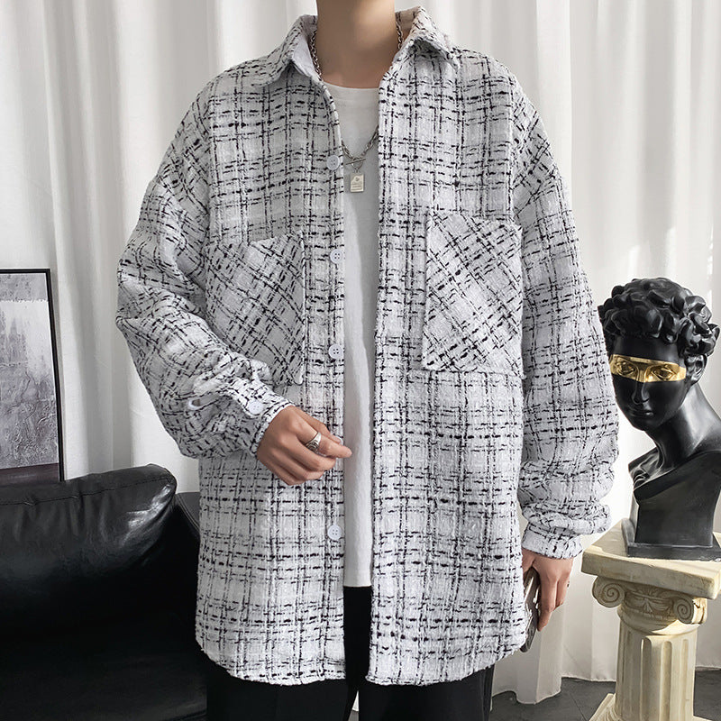 Men's Oversized Plaid Shirt | Button-Up | Trendy and Comfortable