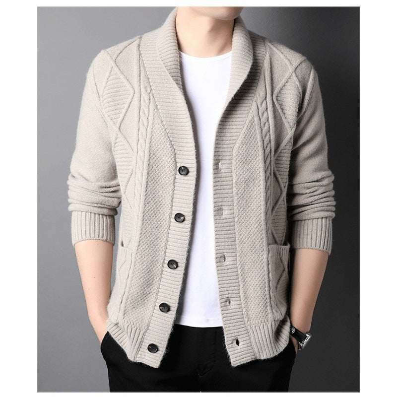 Men's Cable Knit Cardigan | Button-Up | Cozy and Versatile