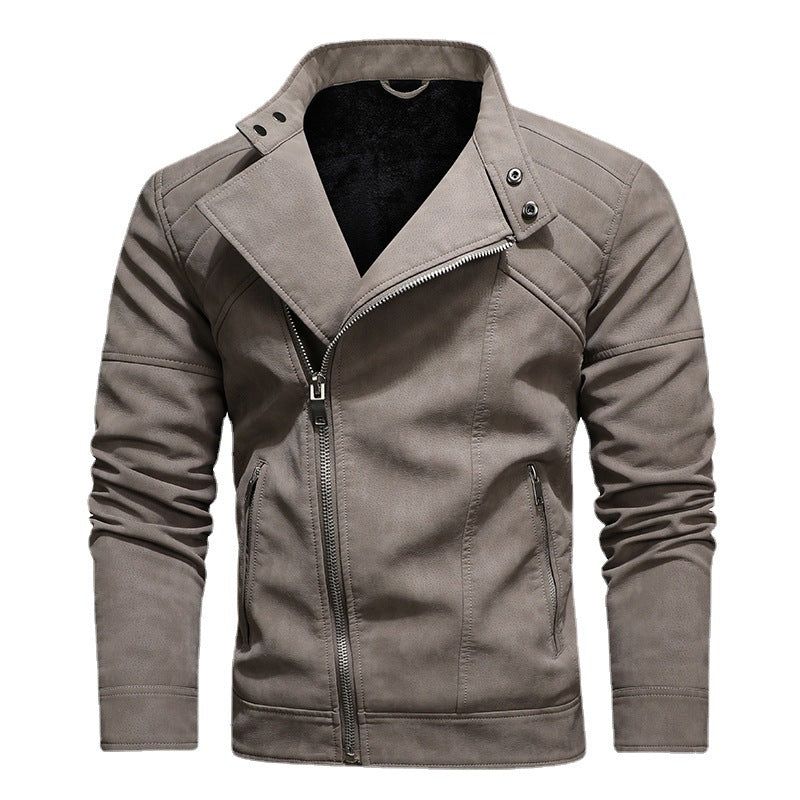 Men's Faux Suede Biker Jacket | Slim Fit | Edgy and Stylish