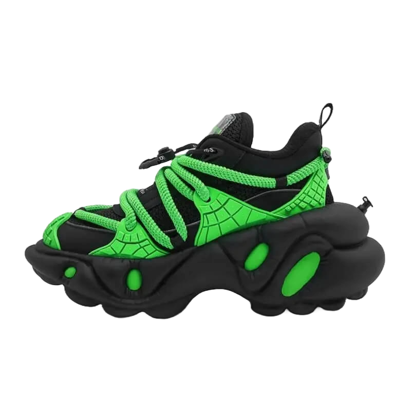 Neon-Accent Chunky Sneakers | Bold Streetwear | Futuristic Design