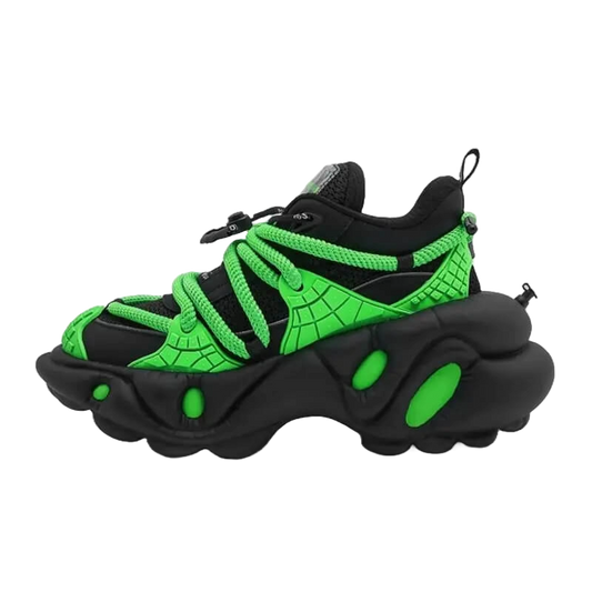 Neon-Accent Chunky Sneakers | Bold Streetwear | Futuristic Design