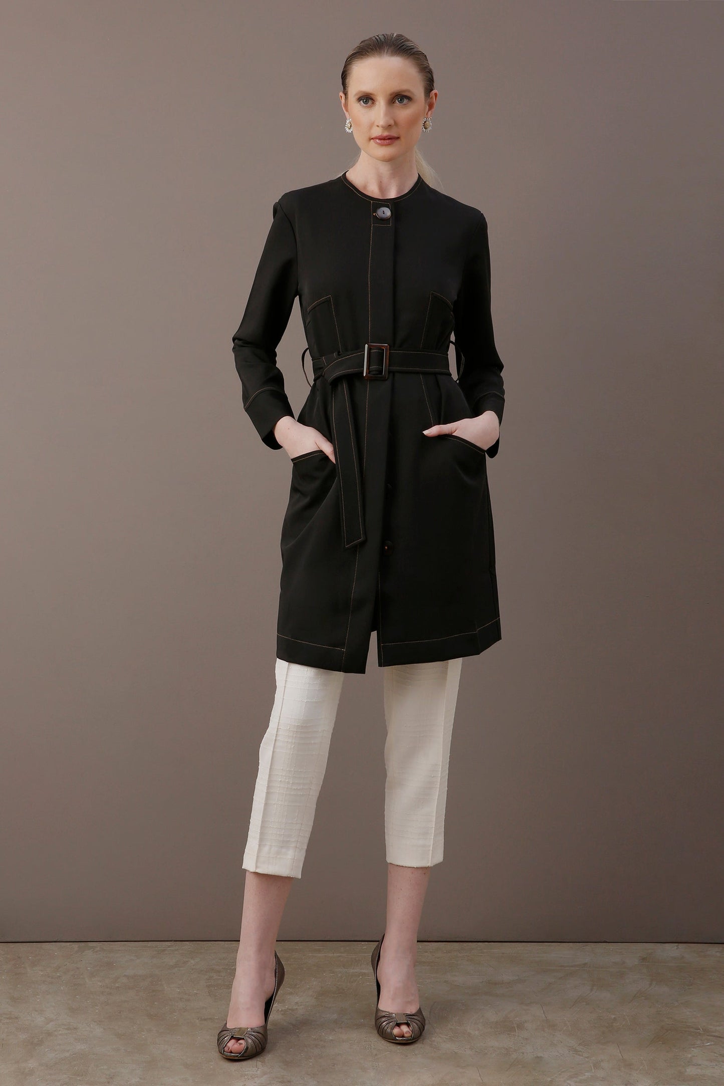 Belted Longline Coat | Minimalist Design | Sleek Elegance