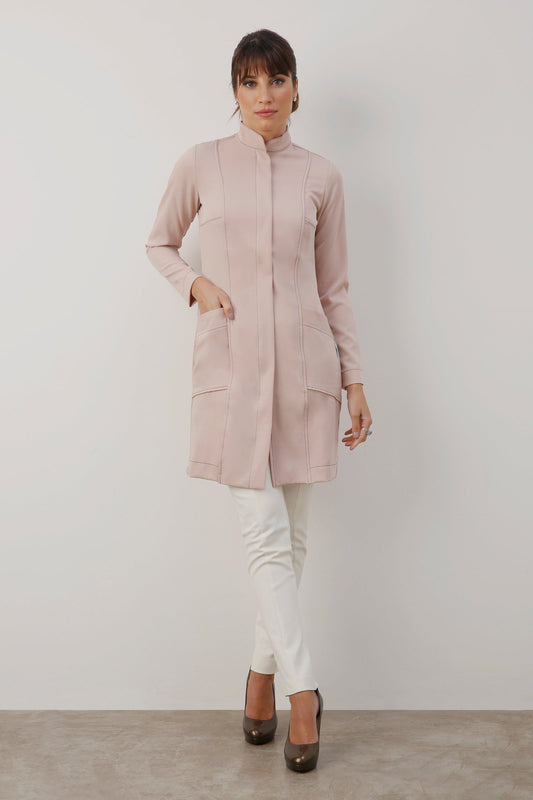 Button-Down Long-Sleeve Kurti | Cotton Blend | Elegant Style