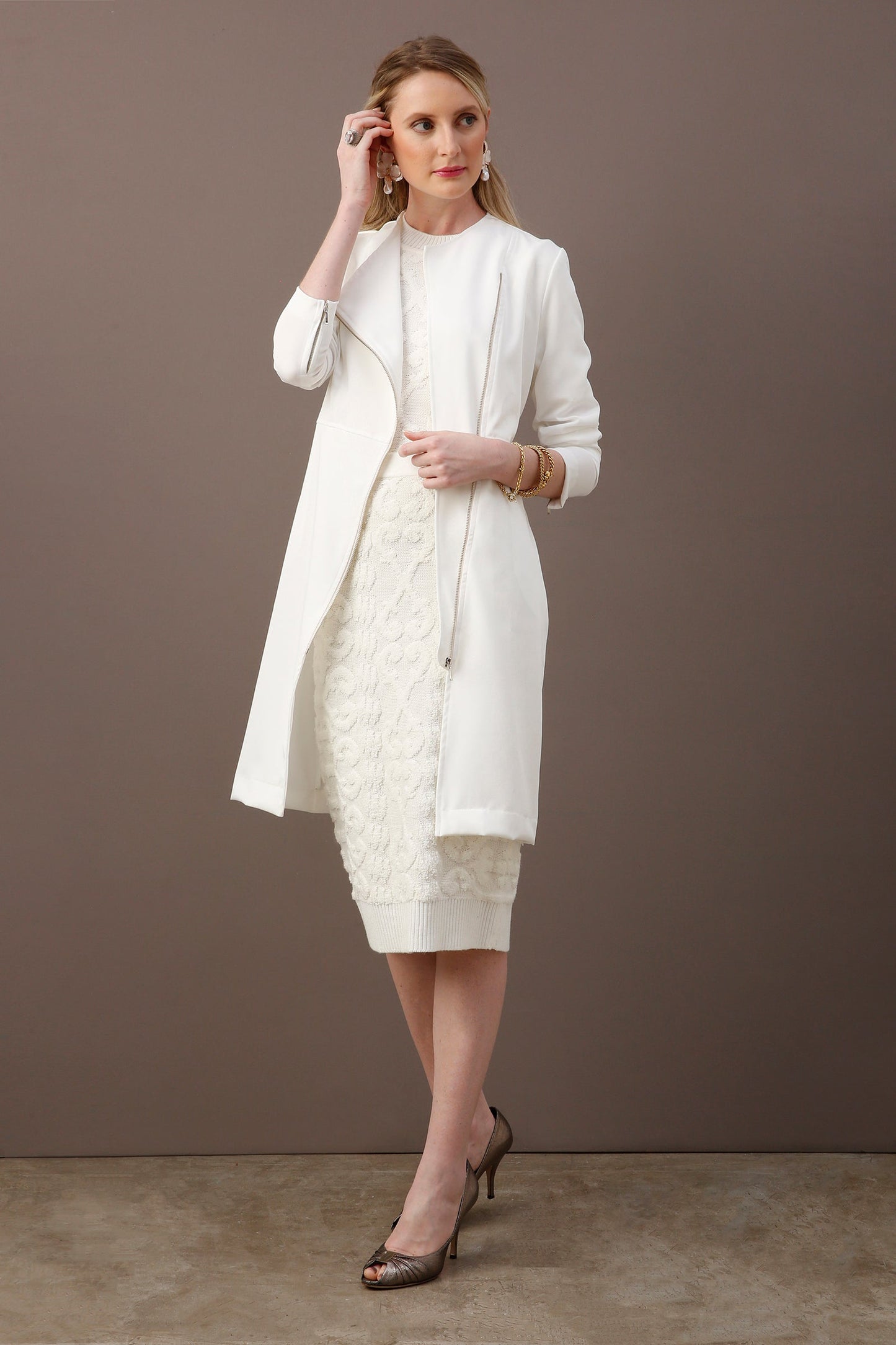 Elegant Longline Blazer Coat | Tailored Fit | Formal Sophistication