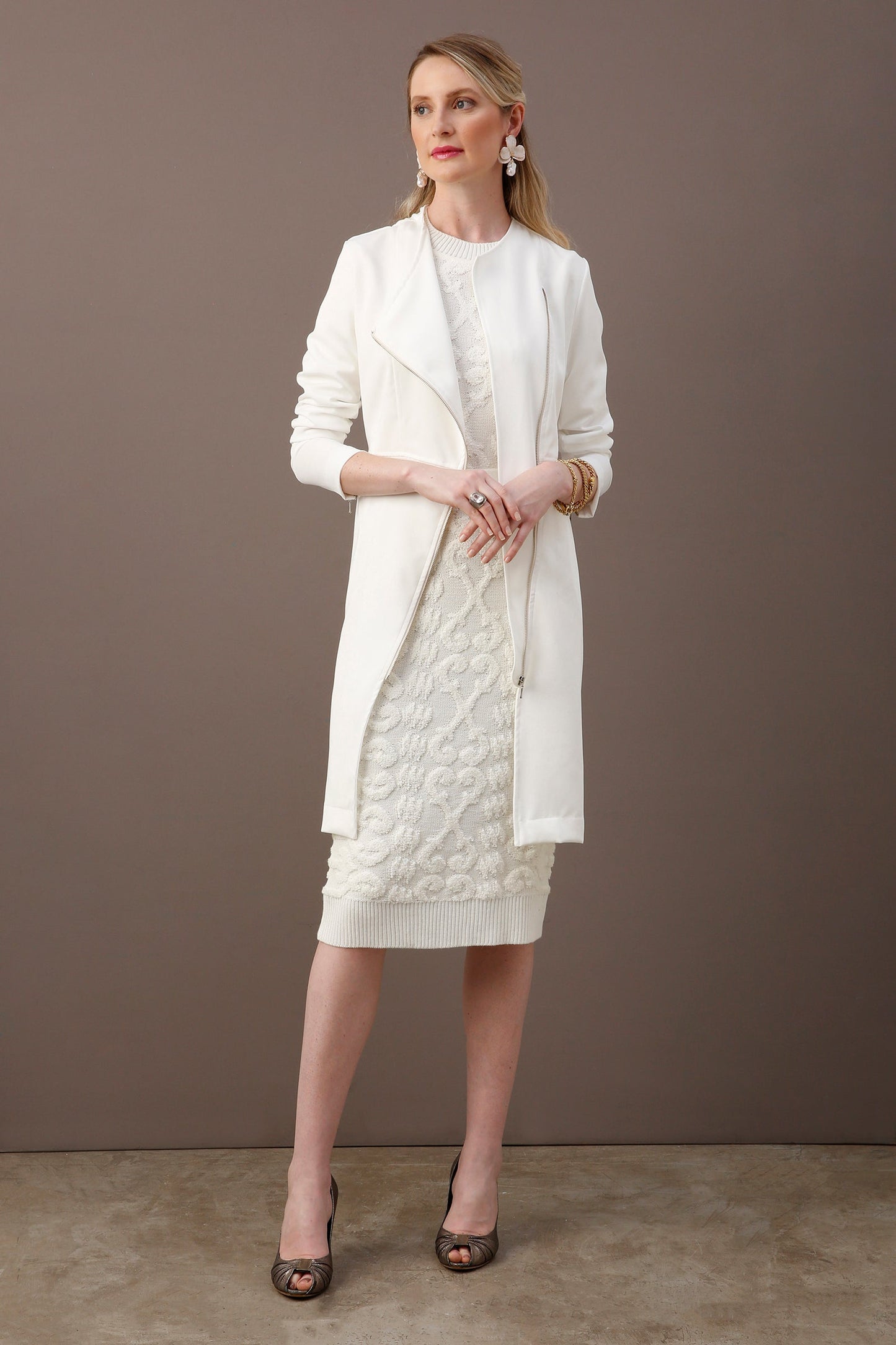 Elegant Longline Blazer Coat | Tailored Fit | Formal Sophistication