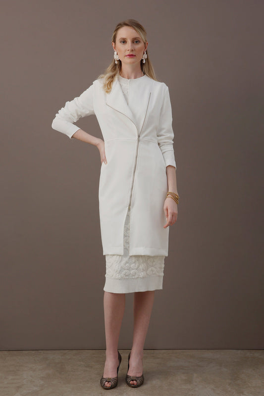 Elegant Longline Blazer Coat | Tailored Fit | Formal Sophistication