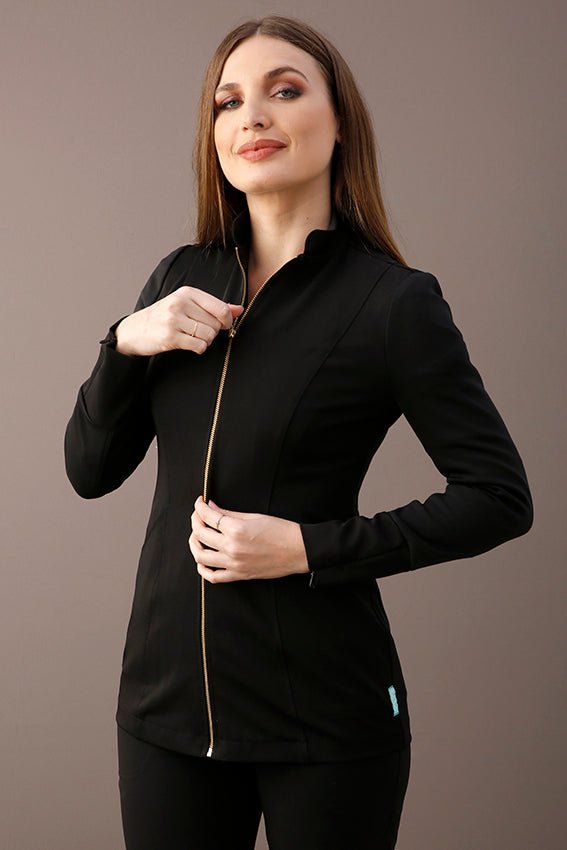 Slim-Fit Black Zip-Up Jacket | Modern Design | Everyday Comfort