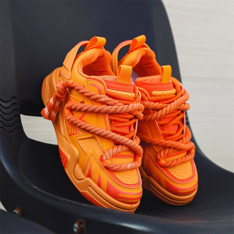 Chunky Rope-Lace Sneakers | Vibrant Streetwear | Modern Urban Style