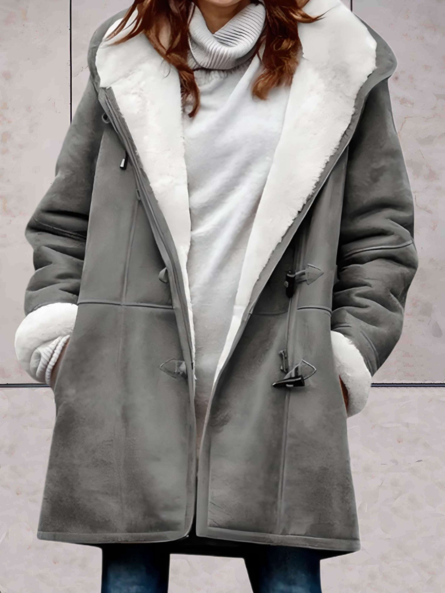 Reversible Faux Shearling Coat | Hooded Design | Cosy Winter Essential