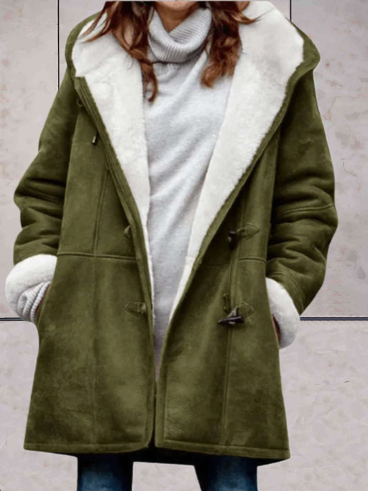 Reversible Faux Shearling Coat | Hooded Design | Cosy Winter Essential