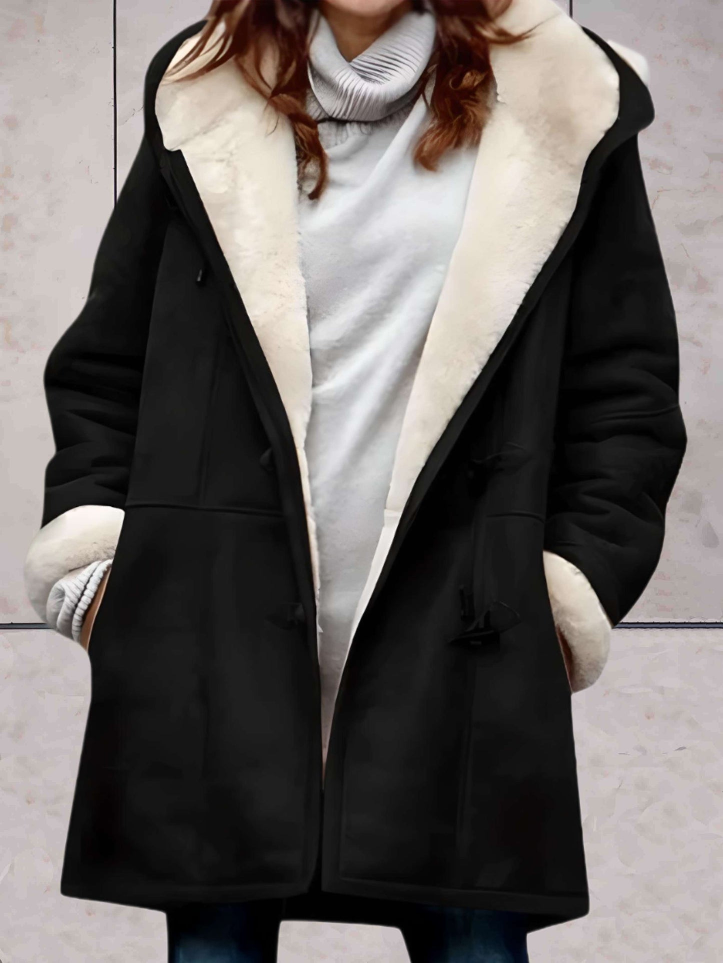 Reversible Faux Shearling Coat | Hooded Design | Cosy Winter Essential