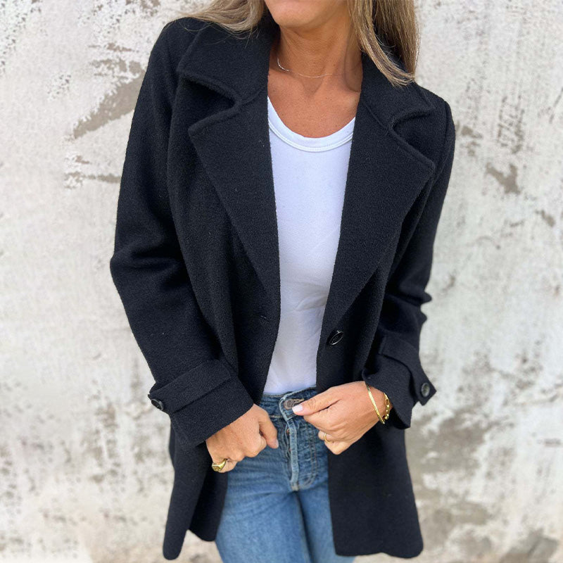 Tailored Peacoat Blazer | Relaxed Fit | Double-Breasted Design | Effortless Elegance